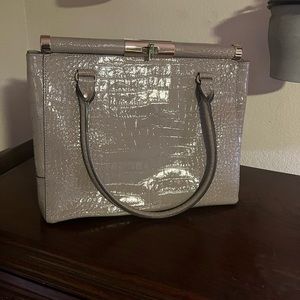 Kate Spade  Knightsbridge Constance Croc Embossed Leather Tote Bag in Softtaupe